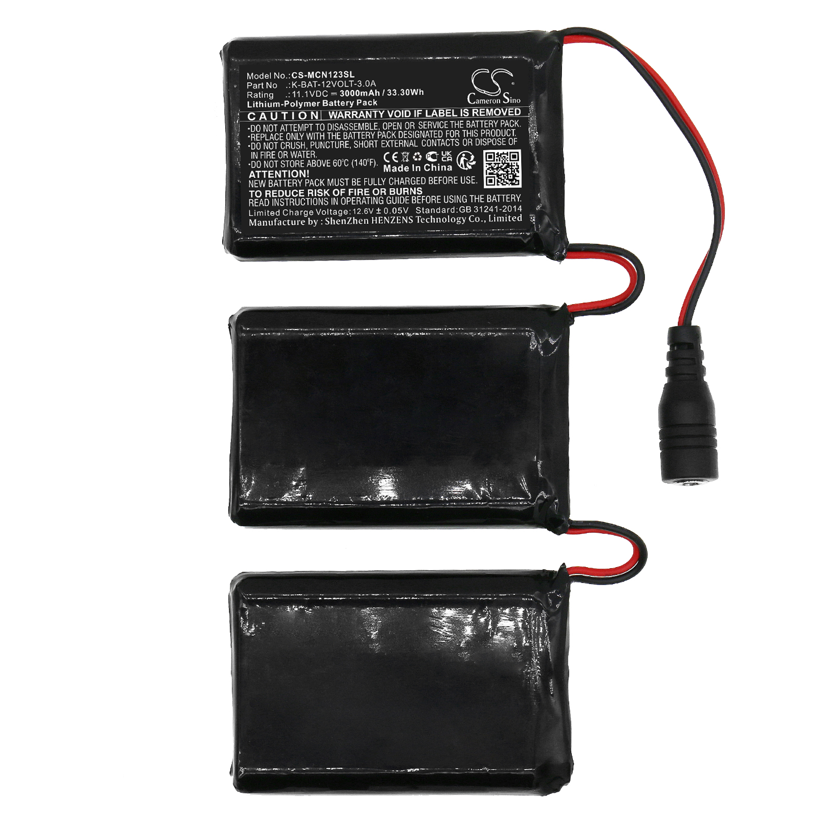 Macna gloves 12v 3a 3 Replacement Battery 12V 3000mAh