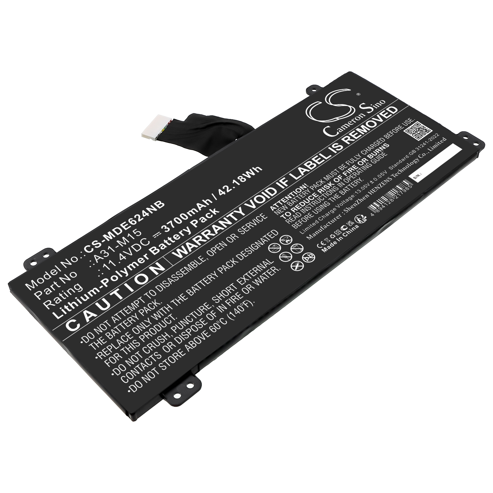 Medion Akoya E6245 Notebook/Laptop Replacement Battery 3700mAh