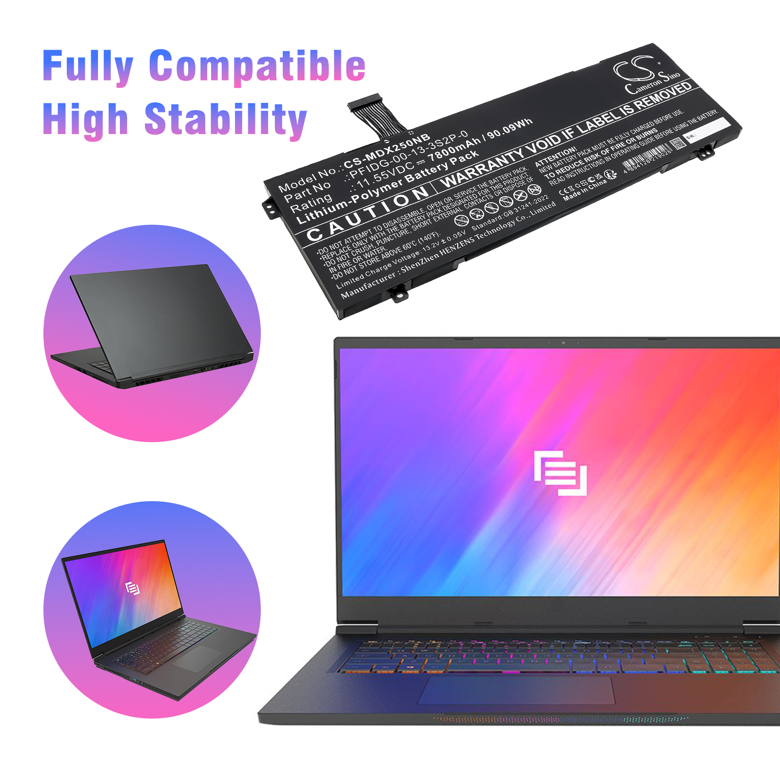 Maingear Mechrevo Code 01 Replacement Battery 11.55V 7800mAh