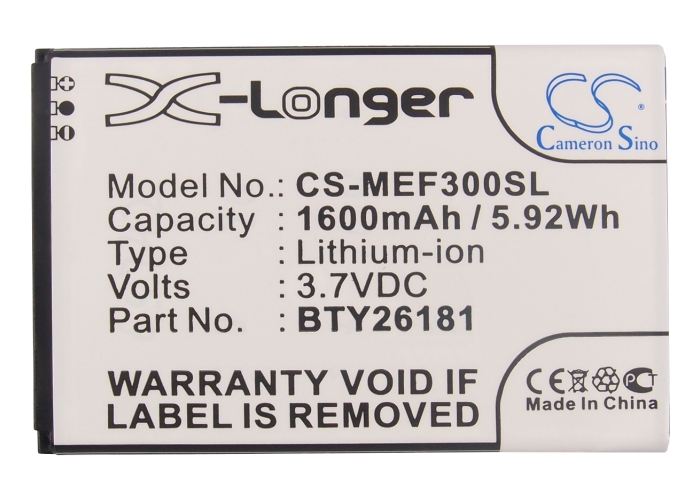 Mobistel Cynus F3 MT-7511 Replacement Battery 1600mAh