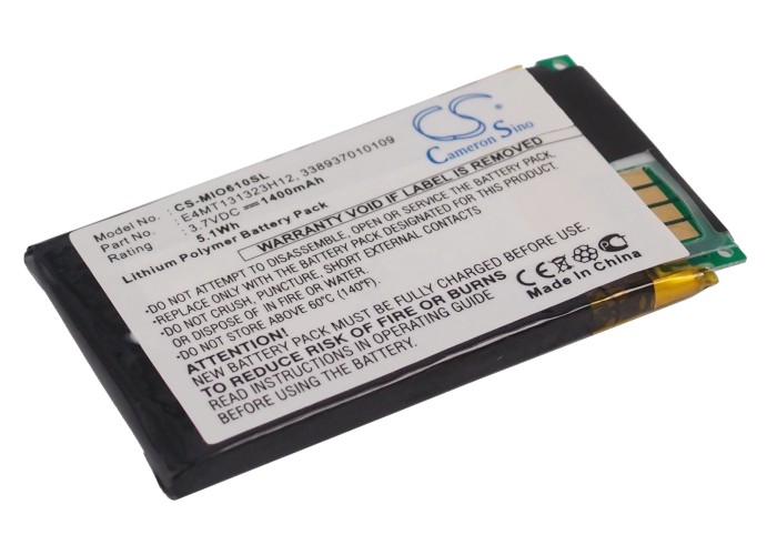 Mitac Mio H610 338937010109 Replacement Battery 1400mAh