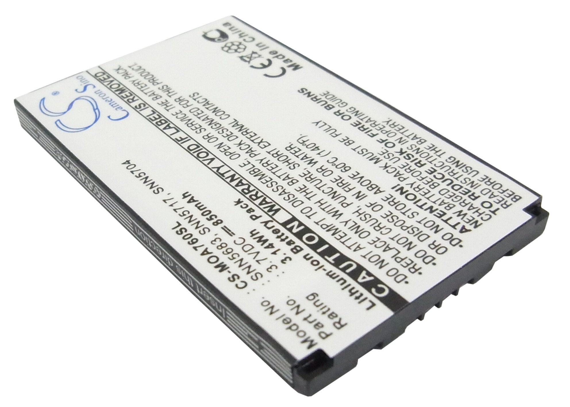 MOTOROLA BATTERY Replacement Battery 850mAh