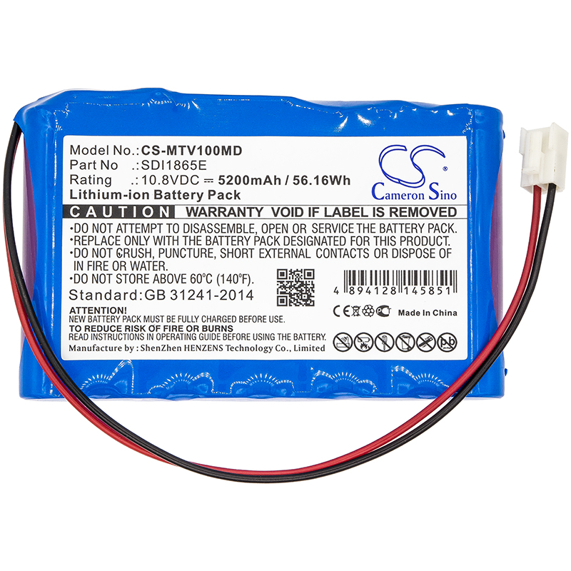 Mekics Mtv 1000 SDI1865E Medical Replacement Battery 5200mAh