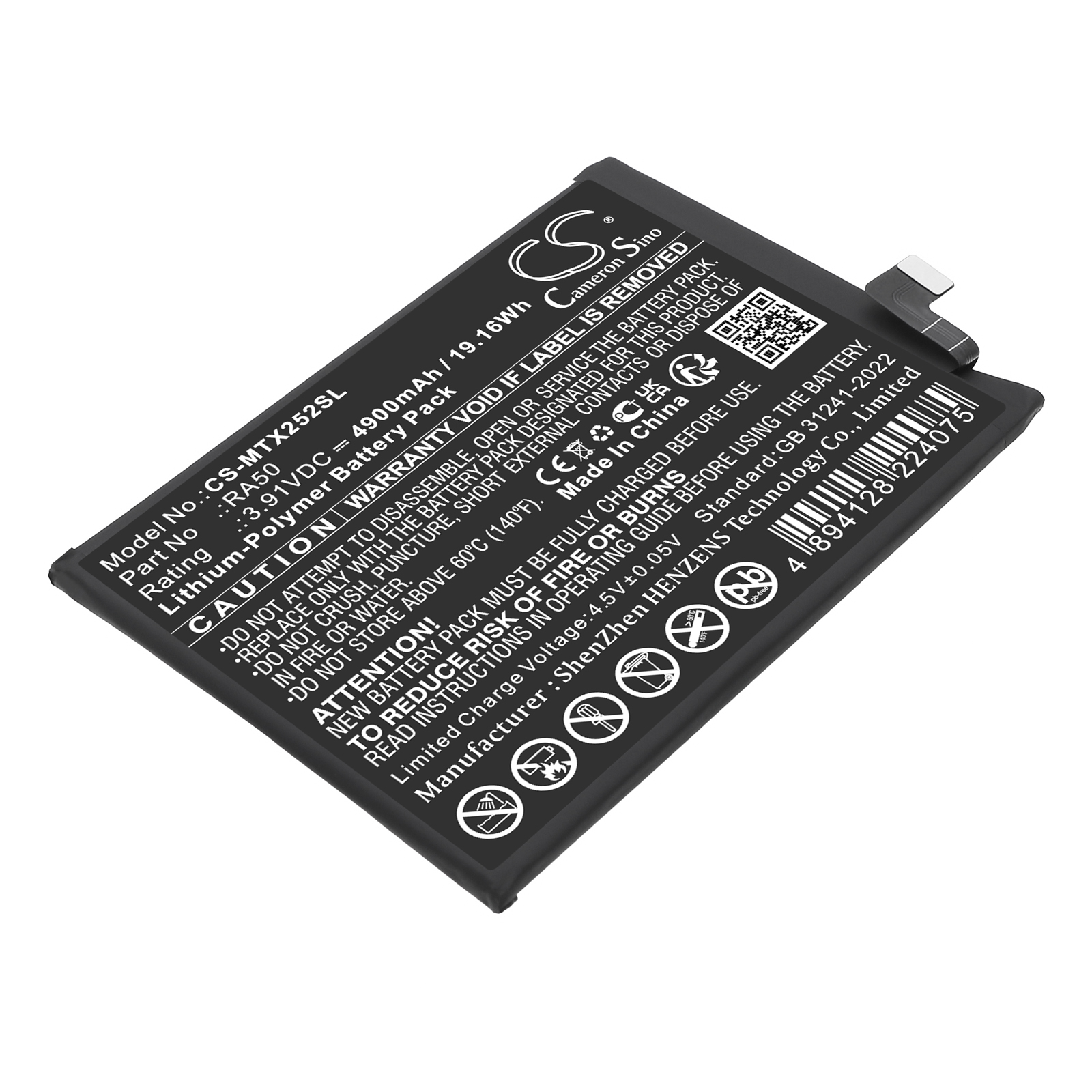 MOTO RA50 BATTERY Motorola Replacement Battery 4900mAh