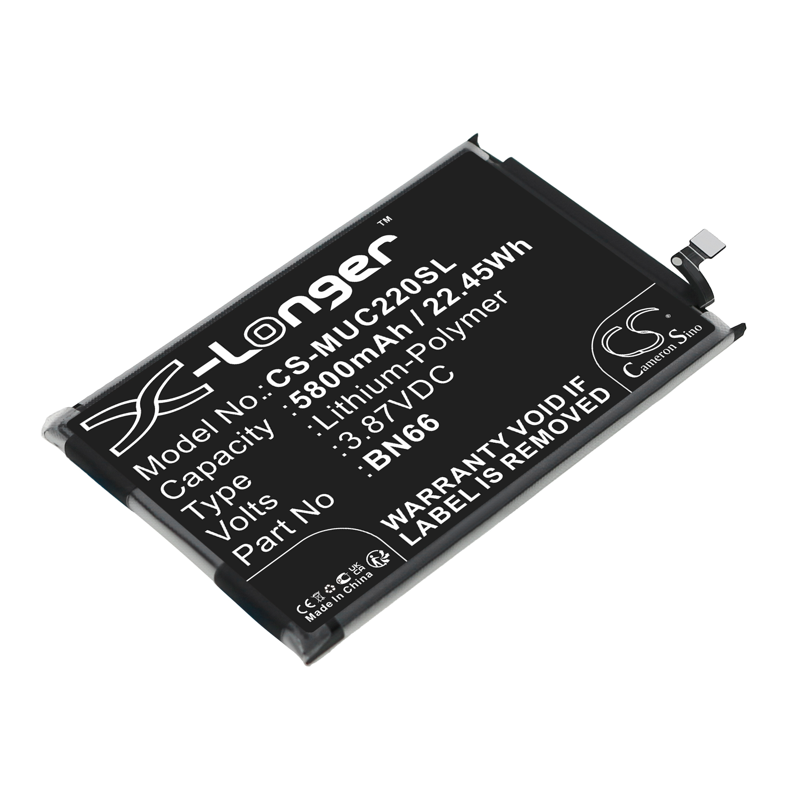 BN66 POCO 220333QPG C40 Replacement Battery 5800mAh