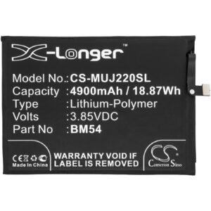 Redmi BM54 Mobile/SmartPhone Replacement Battery 4900mAh