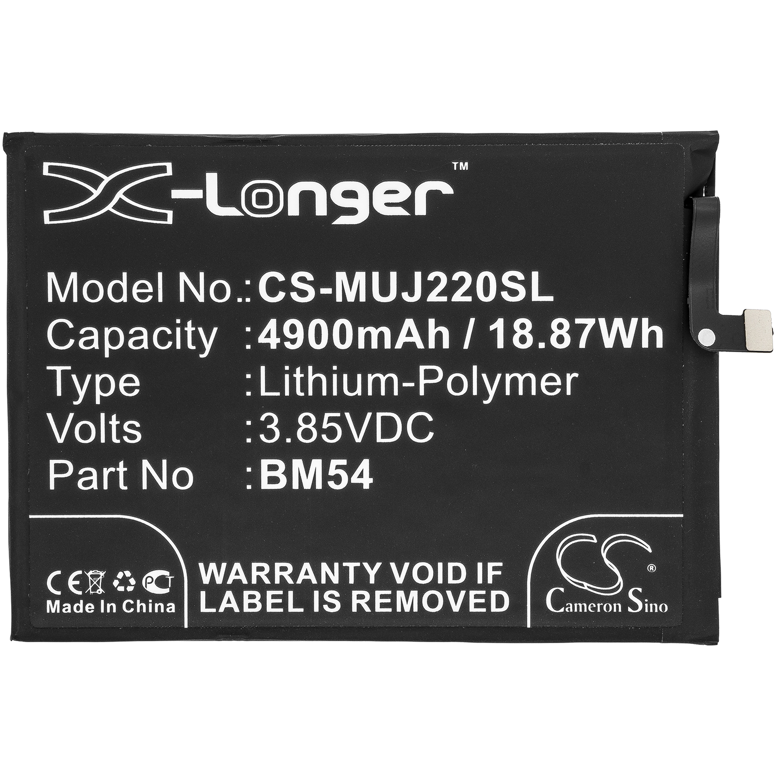 Redmi BM54 Mobile/SmartPhone Replacement Battery 4900mAh