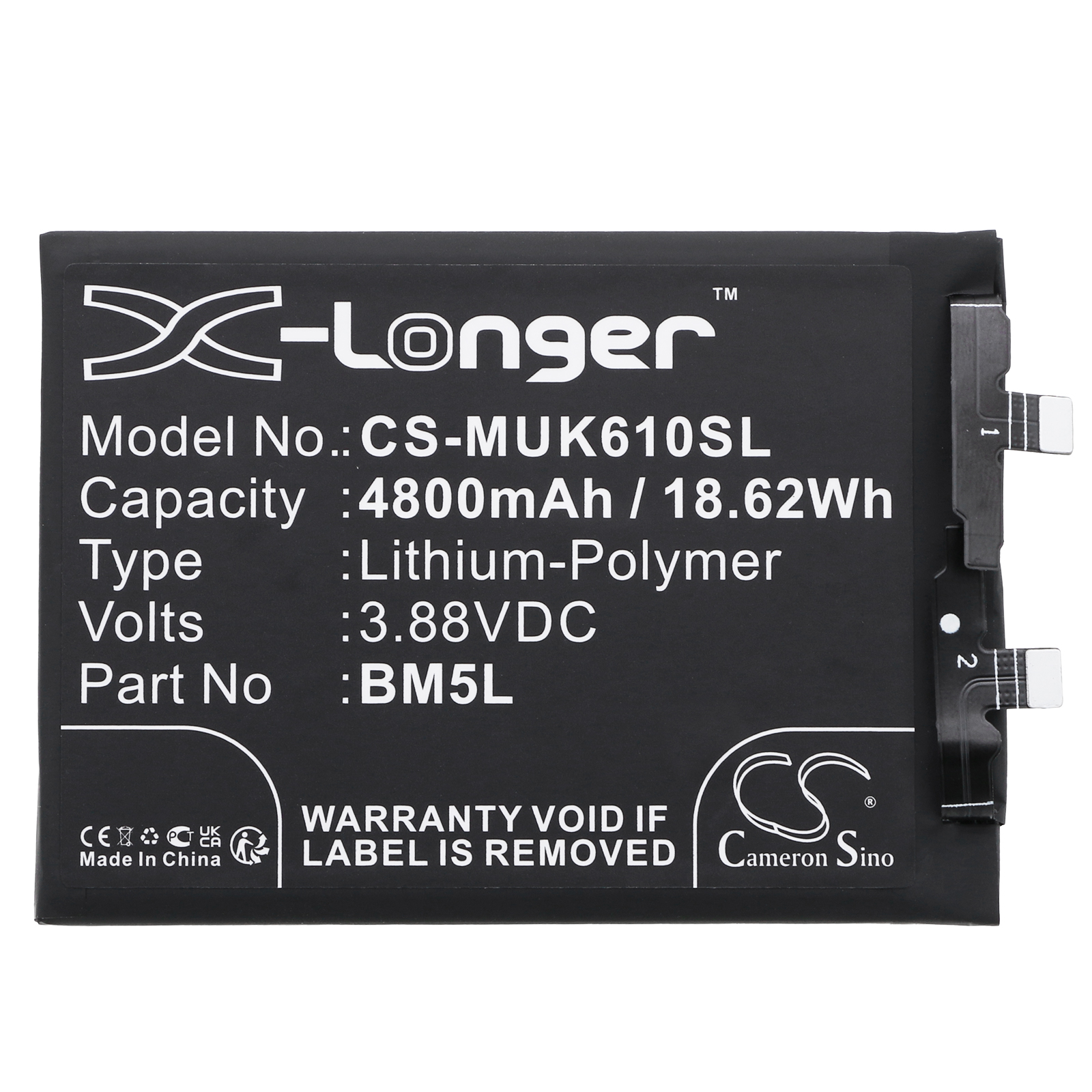 Redmi 22127RK46C K60 Pro BM5L Replacement Battery 4800mAh