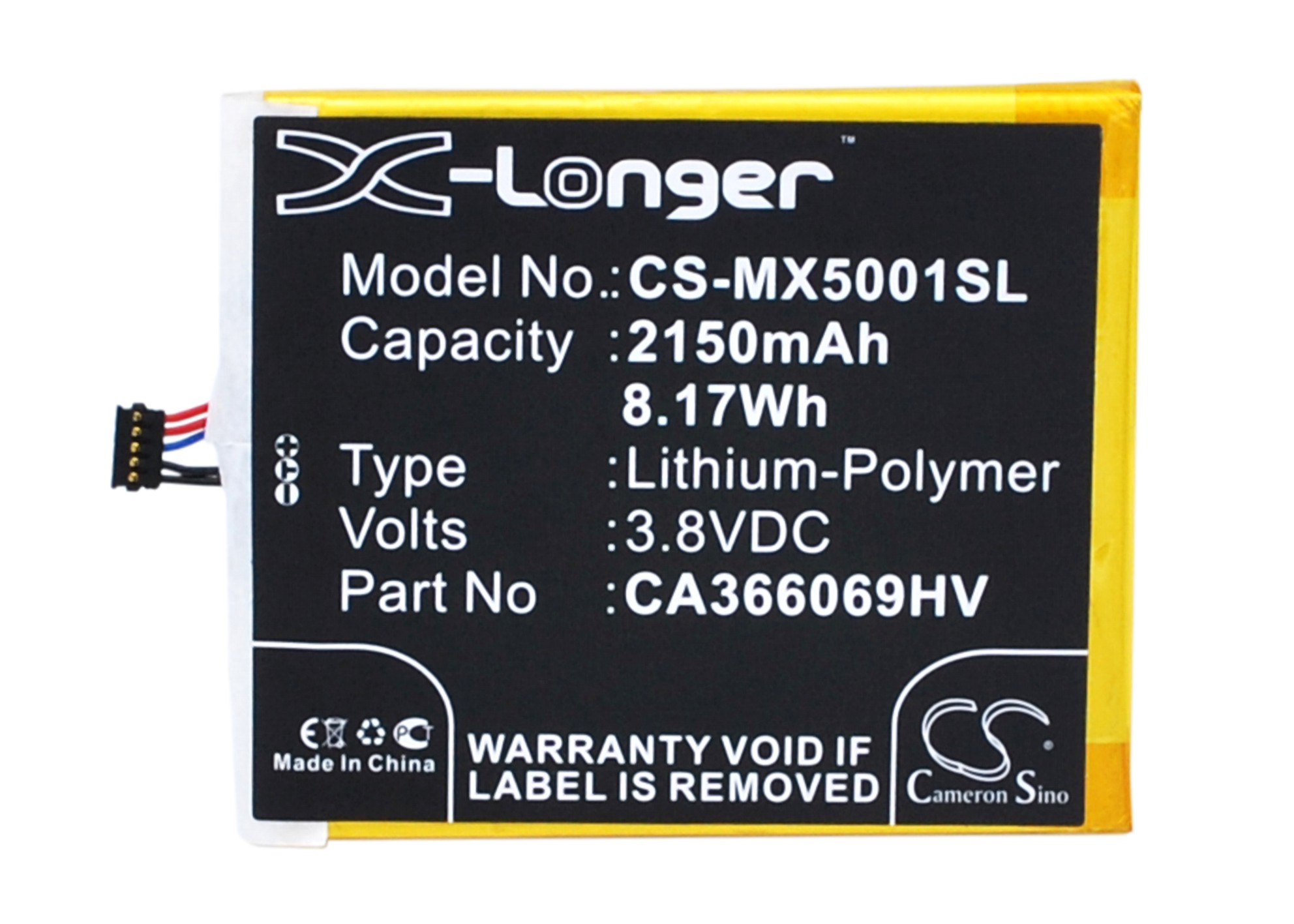 Medion Life X5001 CA366069HV Replacement Battery 2150mAh