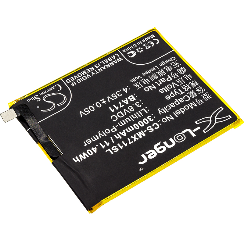 Meilan BA711 Mobile/SmartPhone Replacement Battery 3000mAh