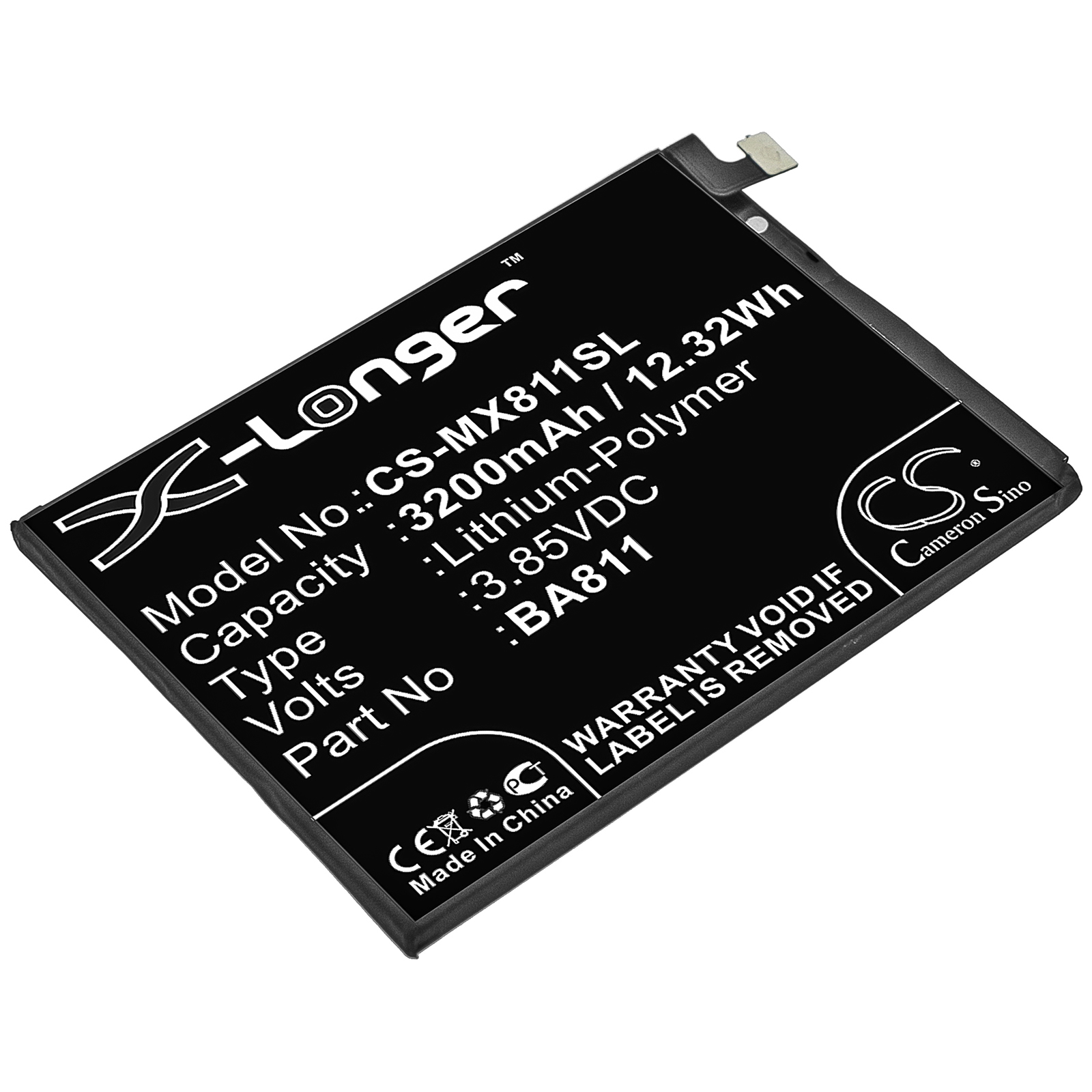 Meilan 6T MeiZu M6T MeiZu M811 Replacement Battery 3200mAh