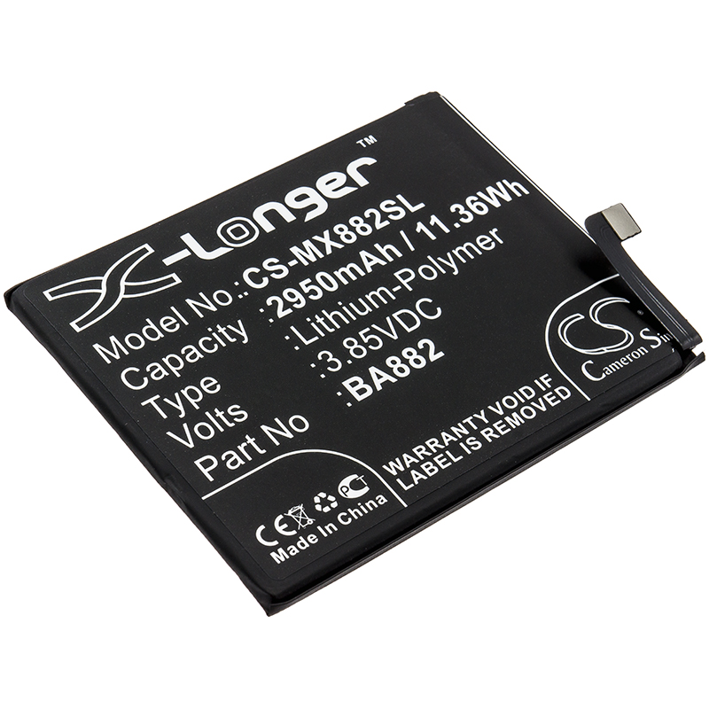 Meizu BA882 Mobile/SmartPhone Replacement Battery 2950mAh