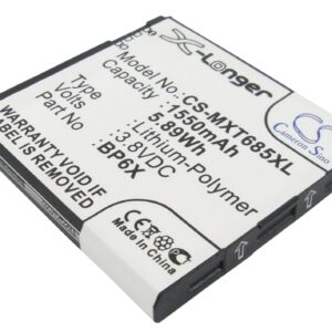 Motorola HP6X Mobile/SmartPhone Replacement Battery 1550mAh