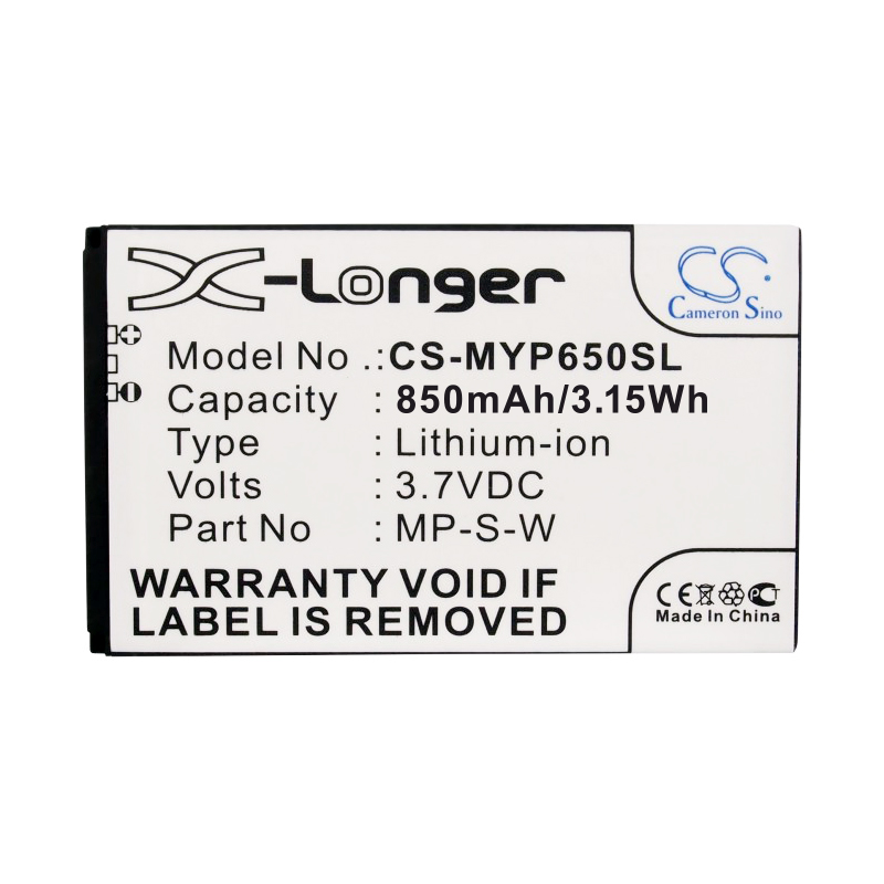 Myphone 6500 MP-S-W Mobile/SmartPhone Replacement Battery 850mAh