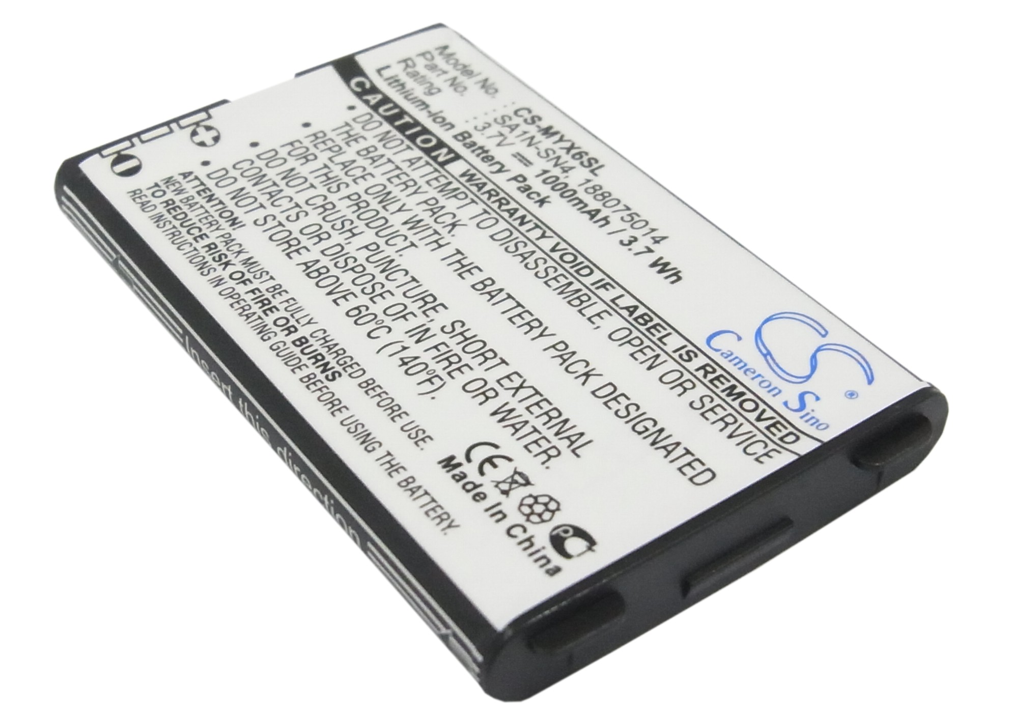 Sagem MY-X6 MY-X7 MYV-65 MYV-75 Replacement Battery 1000mAh