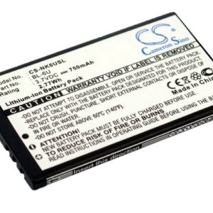 BL 6U Nokia 8820 Erdos BL-6U Replacement Battery 750mAh