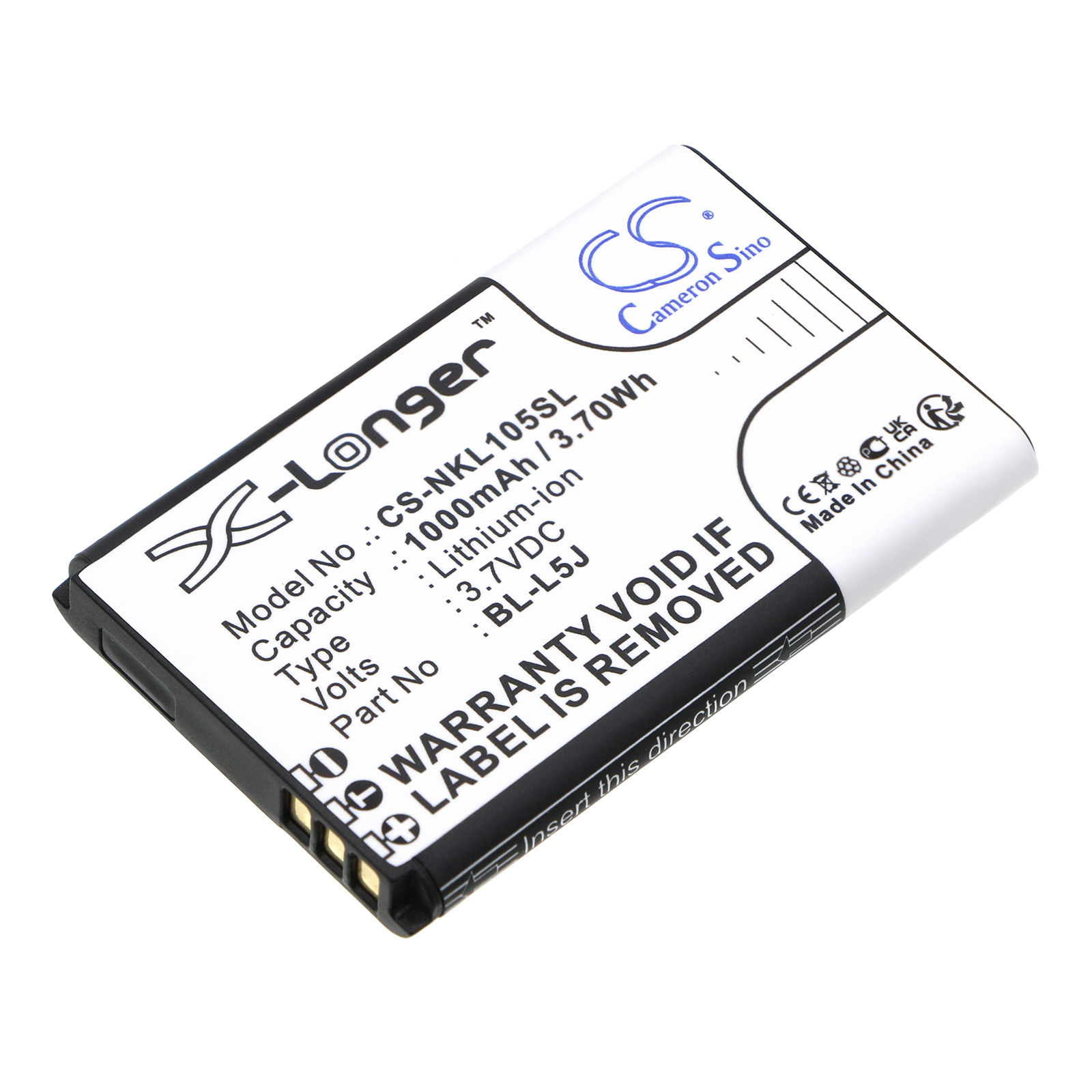 BL-L5J BATTERY Nokia 105 2023 Replacement Battery 1000mAh