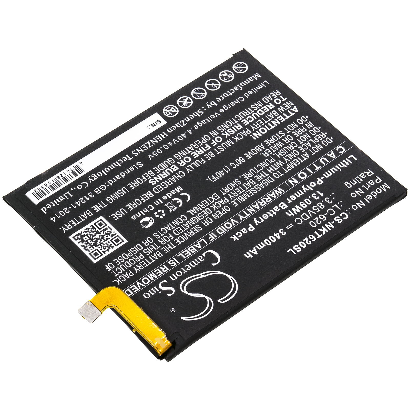 Nokia 6.2 LC-620 Mobile/SmartPhone Replacement Battery 3400mAh