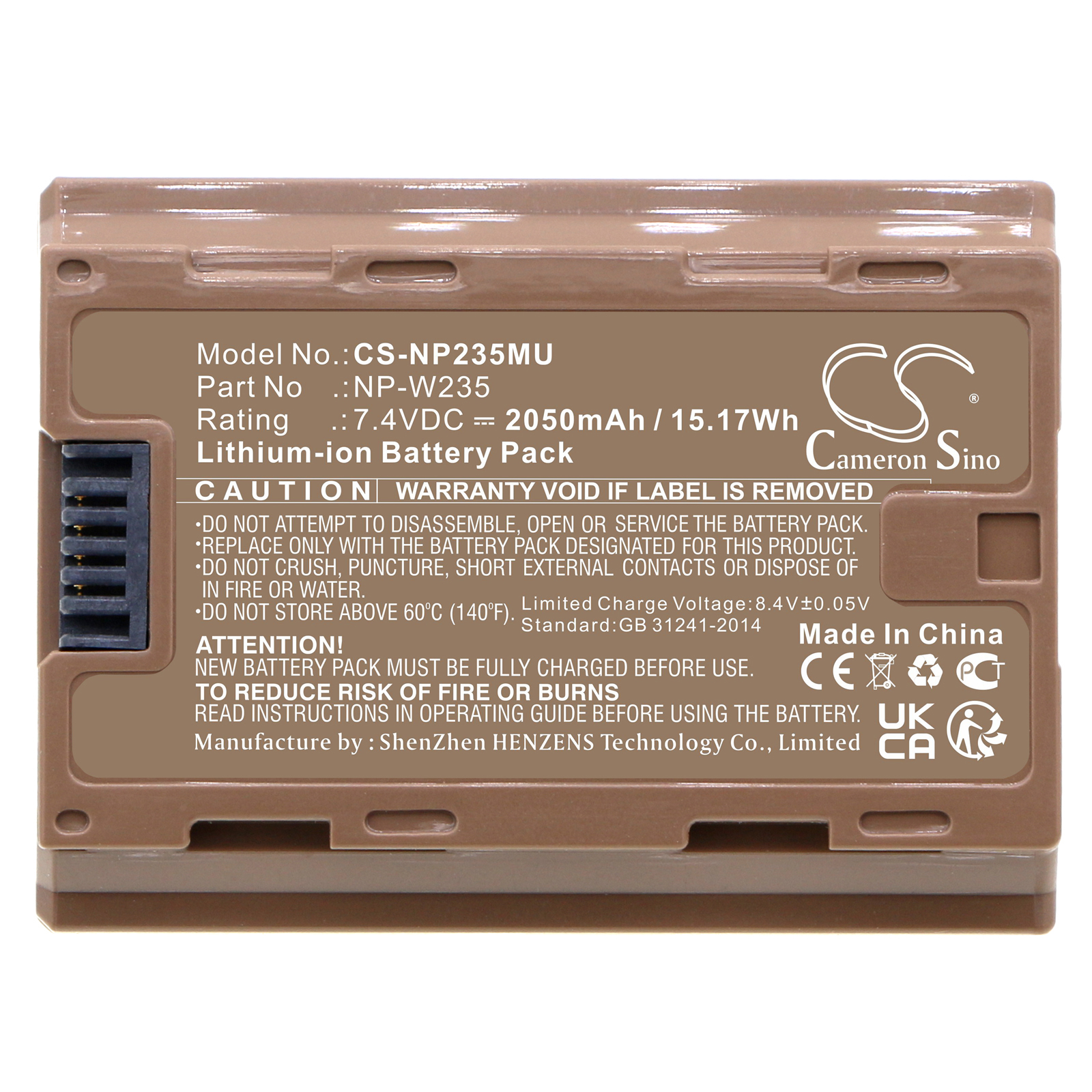 Fujifilm GFX100S GFX50S II X-H2S Replacement Battery 2050mAh