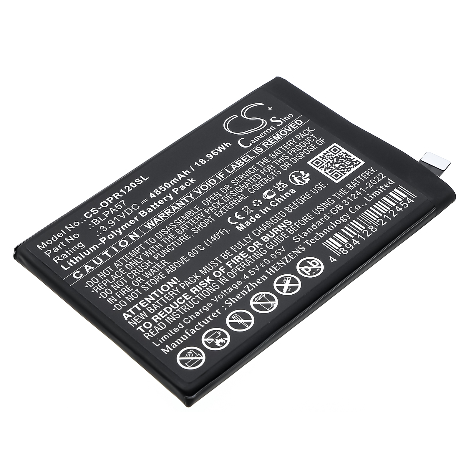 CPH2629 BATTERY BLPA57 OPPO Reno12 Pro Replacement Battery
