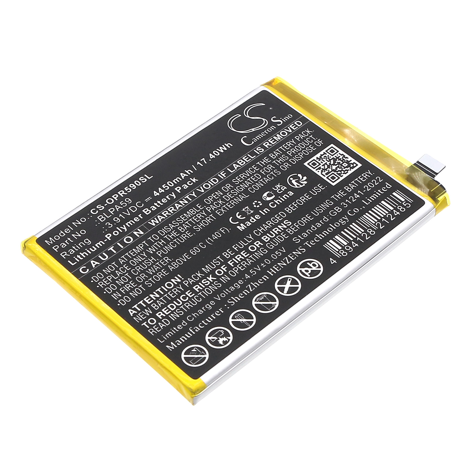 OPPO RENO 12 BATTERY CAPACITY CPH2625 Reno12 BLPA59 Replacement Battery