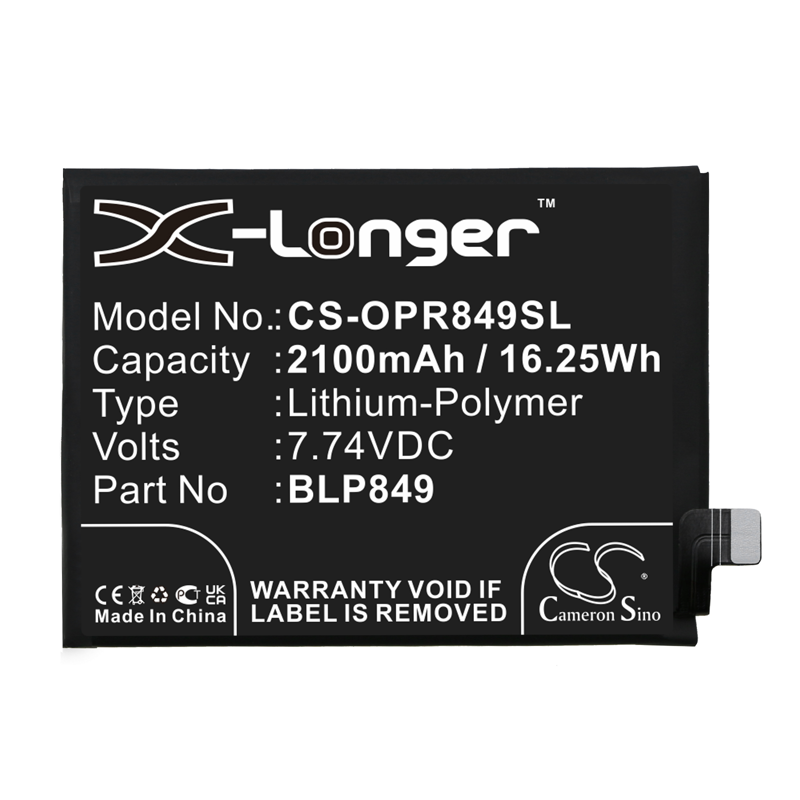 OPPO Realme GT BLP849 Replacement Battery 2100mAh