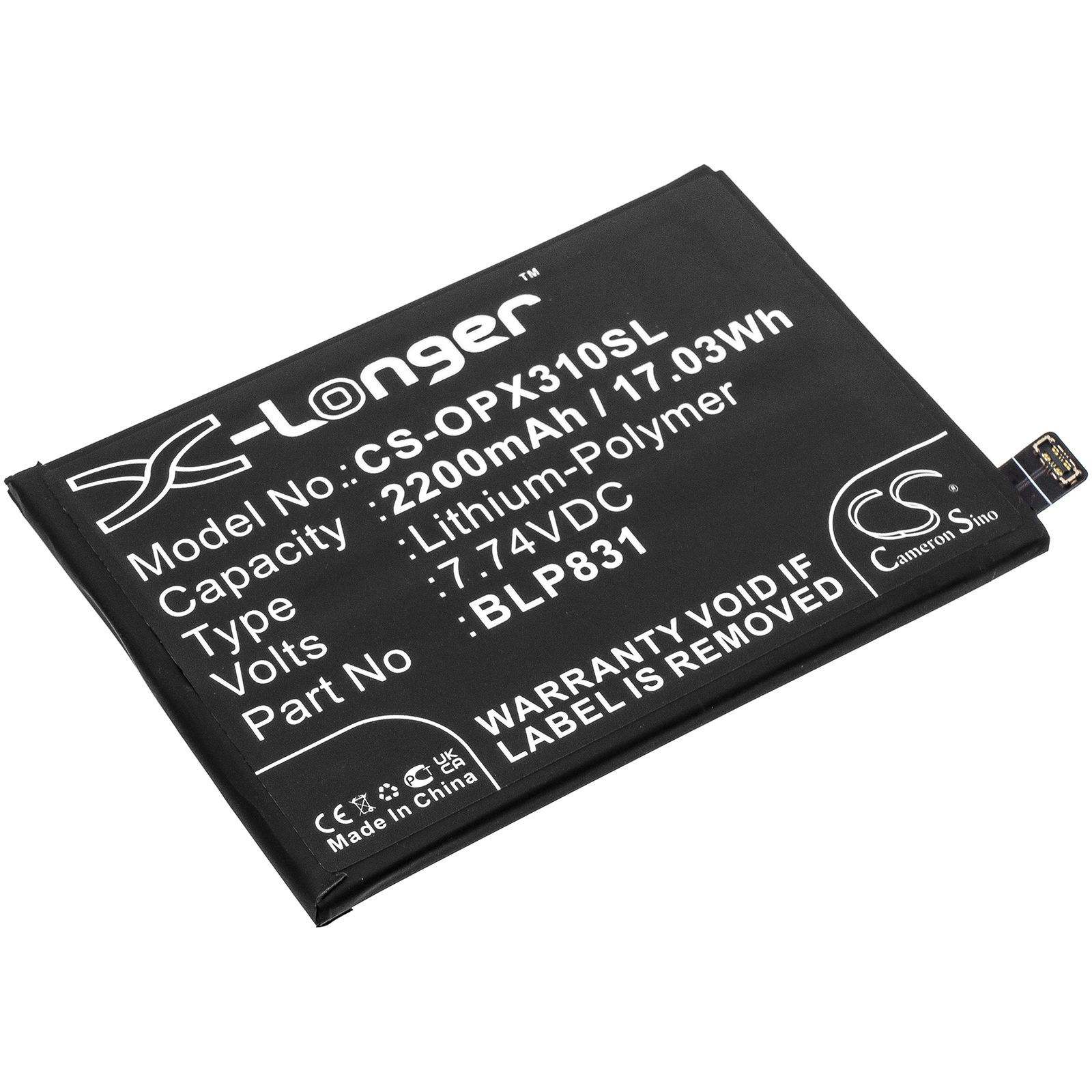 OPPO CPH2173 Find X3 Pro OPG03 Replacement Battery 2200mAh
