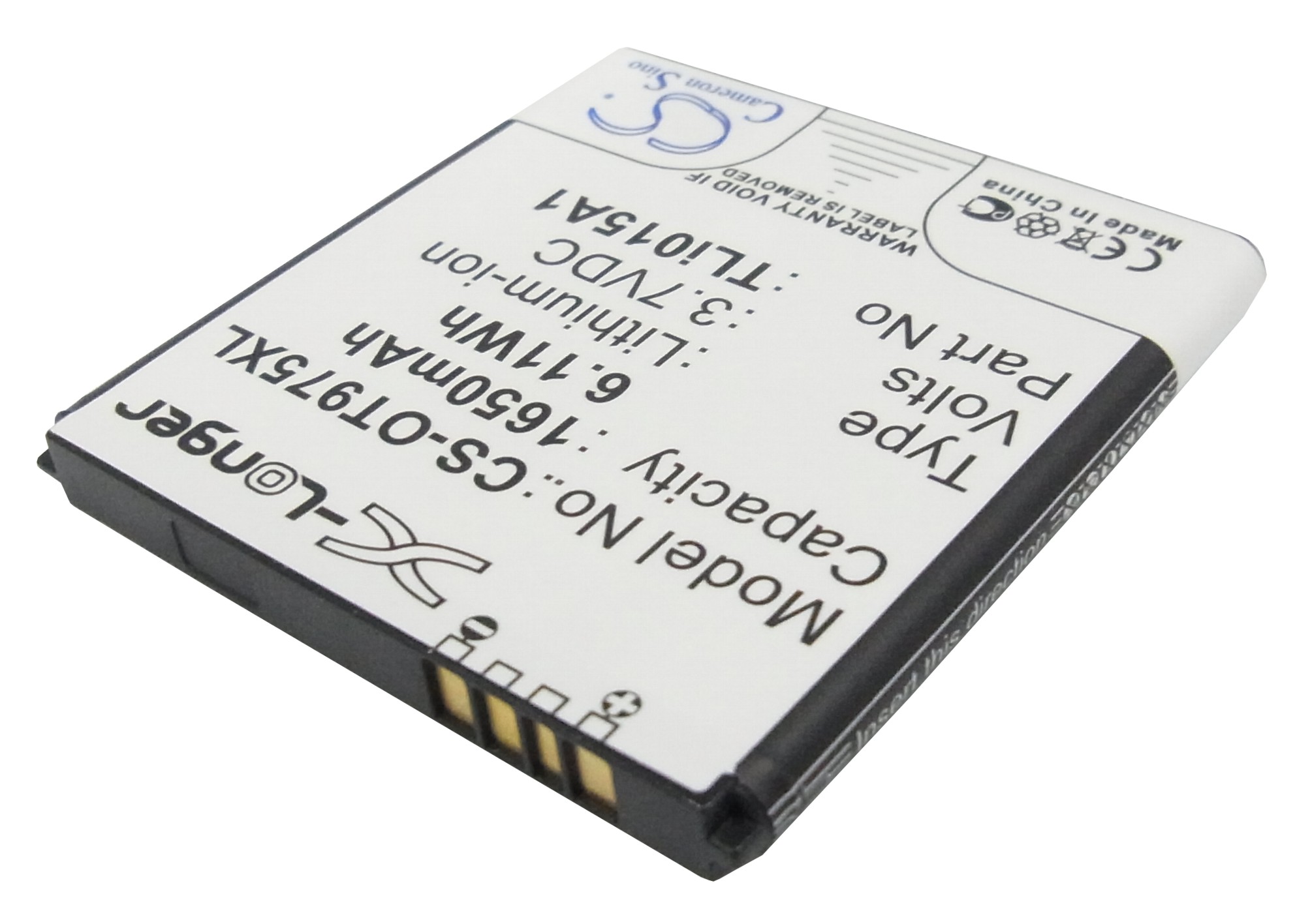 Alcatel One Touch 975 OT-975 Replacement Battery 1650mAh