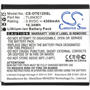 Alcatel EE120 TLi043C7 Replacement Battery 4300mAh