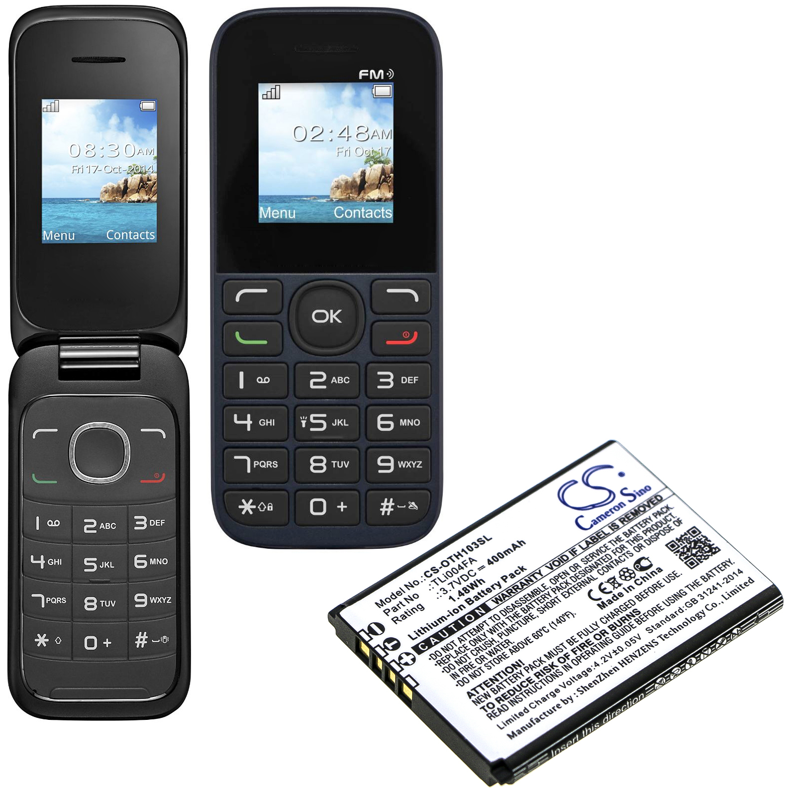 TLI004FA Alcatel Replacement Battery 400mAh