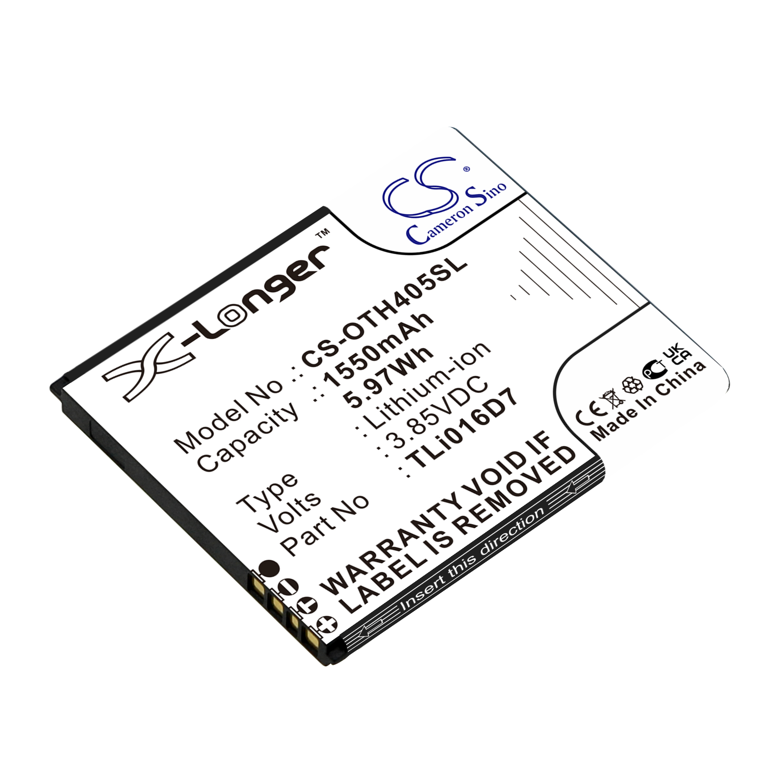 Alcatel OT-4055J OT-4055U Replacement Battery 1550mAh