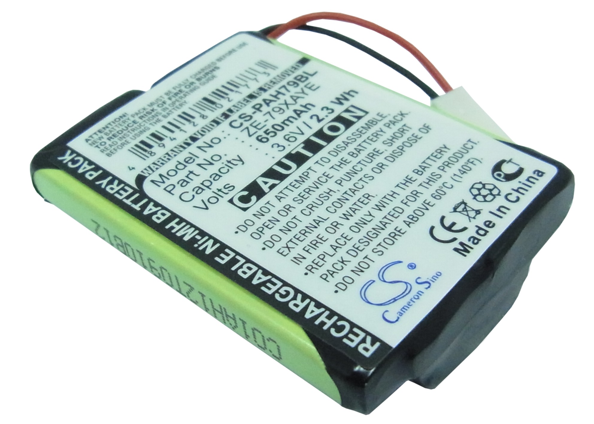 Panasonic Handheld ZE-79 Replacement Battery 650mAh
