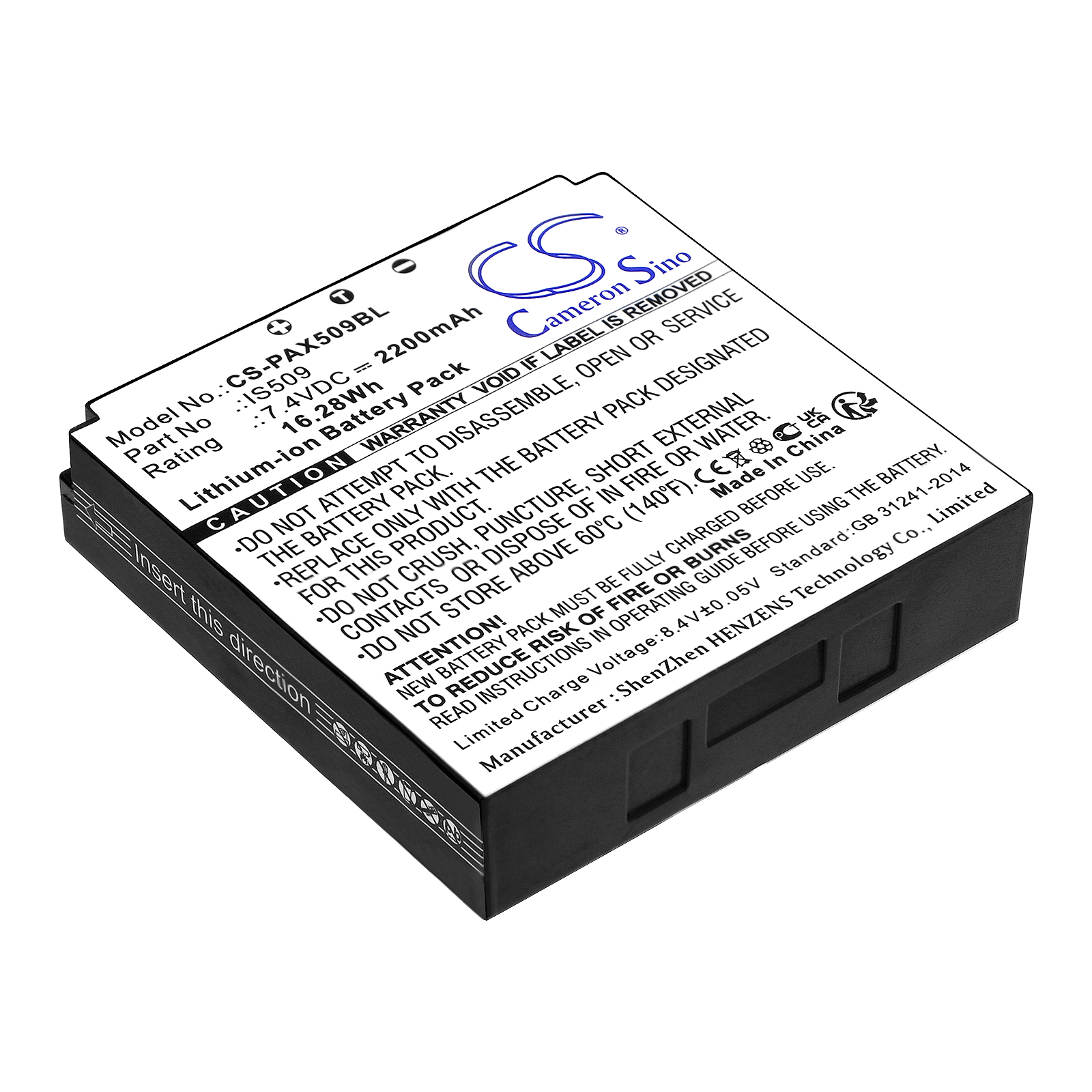 Pax S900 IS509 Credit Card Reader Replacement Battery 2200mAh