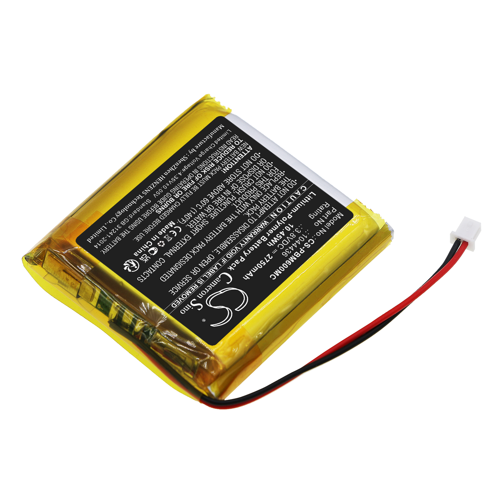 Pyle PPBCM6 1044436 Body Camera Replacement Battery 2750mAh