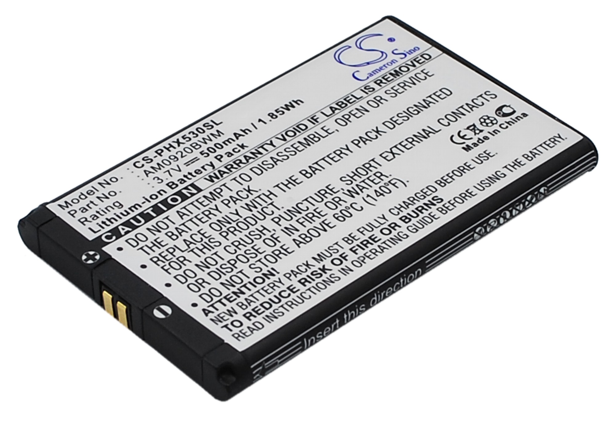 Philips Xenium 9@9Q Xenium 9A9Q Replacement Battery 500mAh