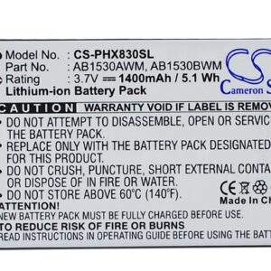 Philips Xenium T910 Xenium X603 Replacement Battery 1400mAh