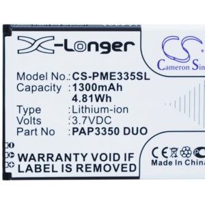 Prestigio MultiPhone 3350 Duo Replacement Battery 1300mAh