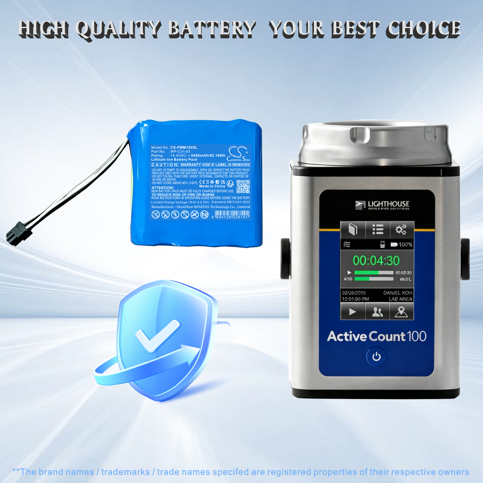 Particle Measuring Systems AC100 Replacement Battery 6400mAh