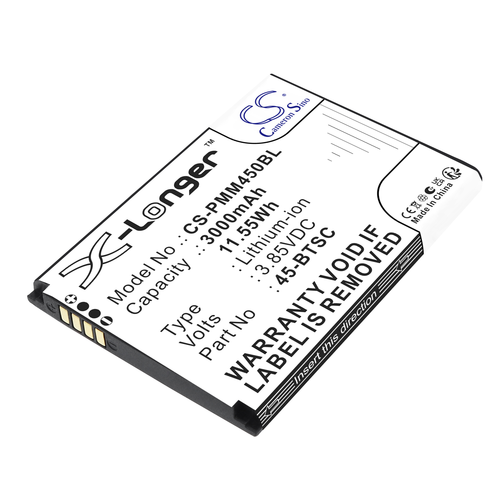 Point Mobile PM45 45-BTSC Replacement Battery 3.85V 3000mAh
