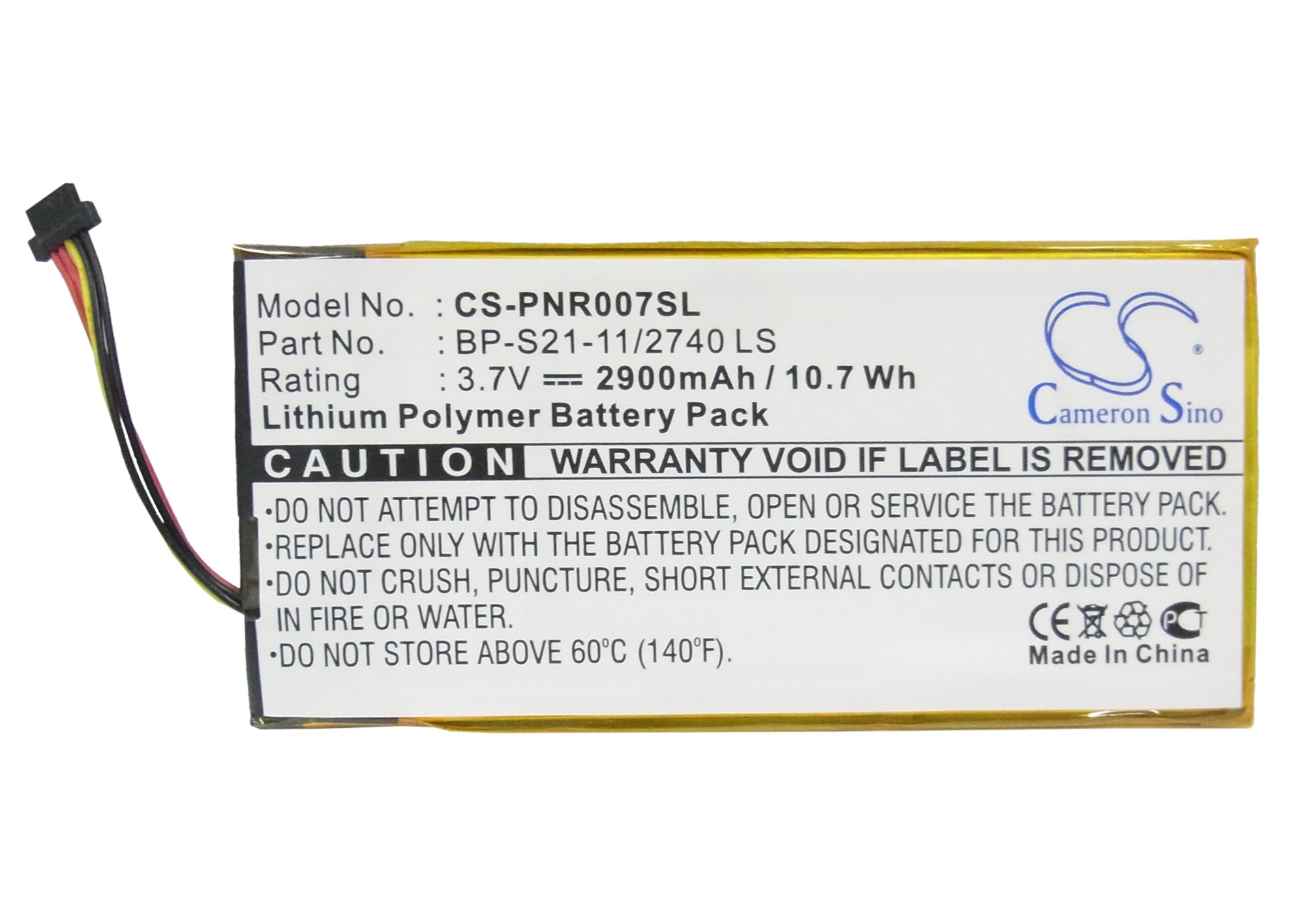 Pandigital Novel 7 PRD07T20WBL1 Replacement Battery 2900mAh