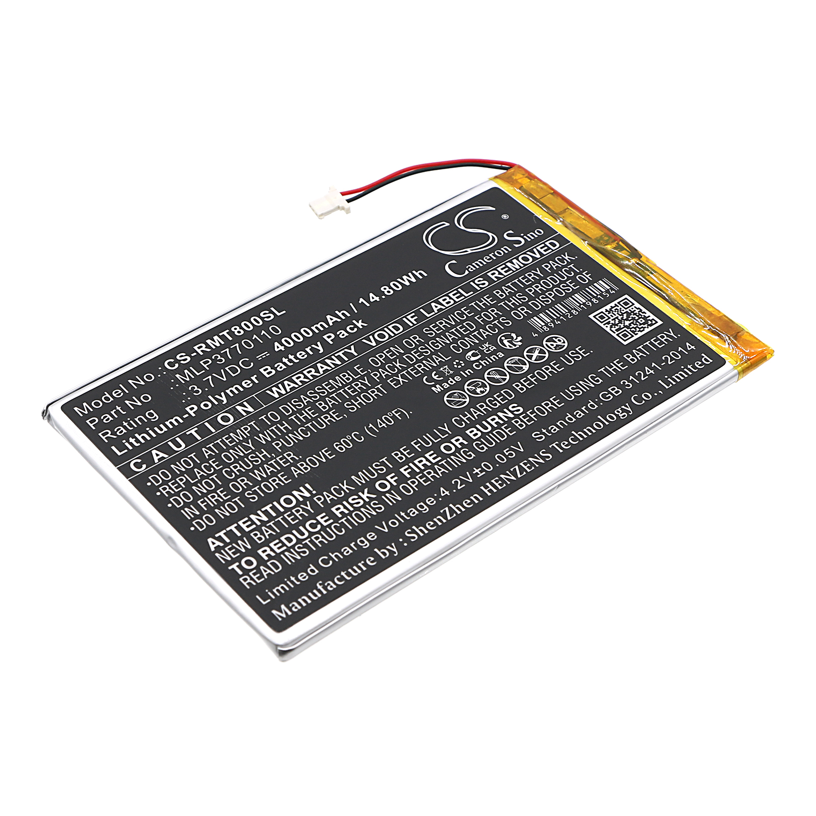 Rand McNally TND-T80A TND-T80B Replacement Battery 4000mAh
