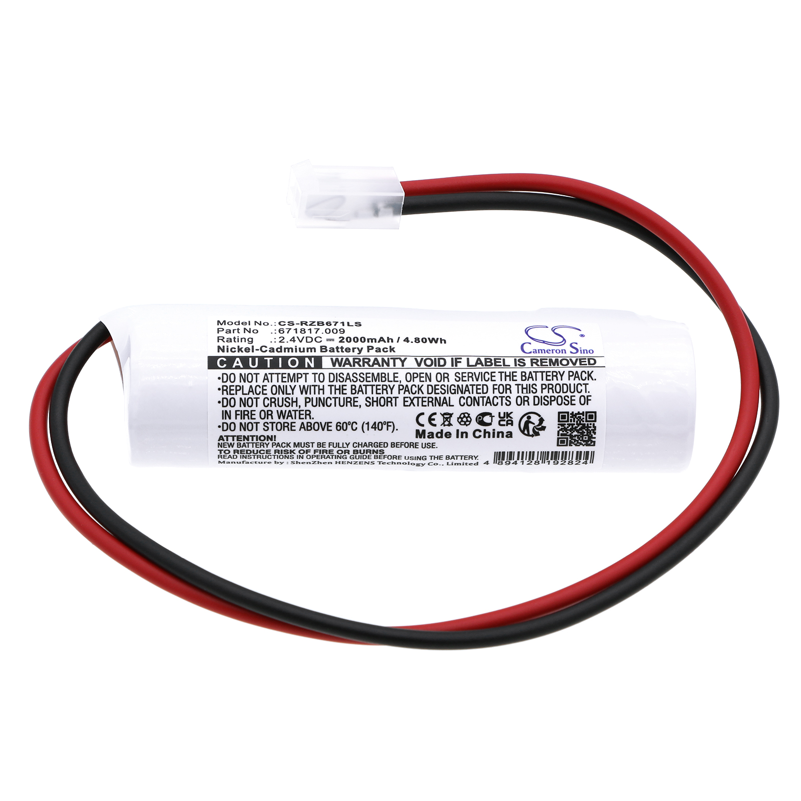 BST 275600 EluBat swiss 275 602 Emergency Lighting Replacement Battery 2000mAh