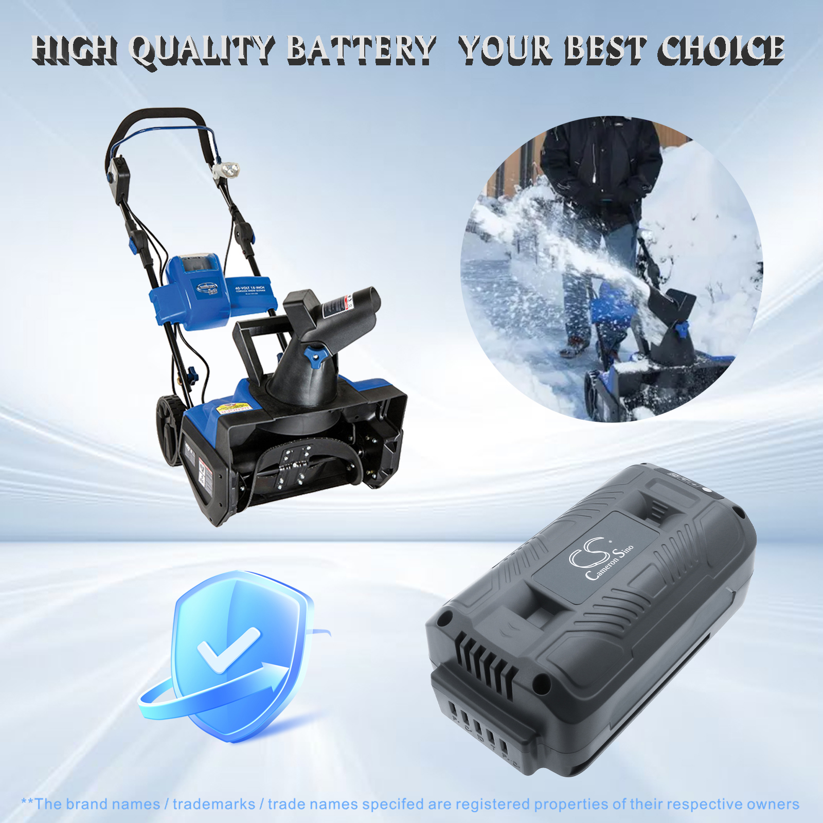 SNOW JOE REPLACEMENT BATTERY 5000MAH IBAT40XR iON13SS iON16CS iON16LM Replacement Battery