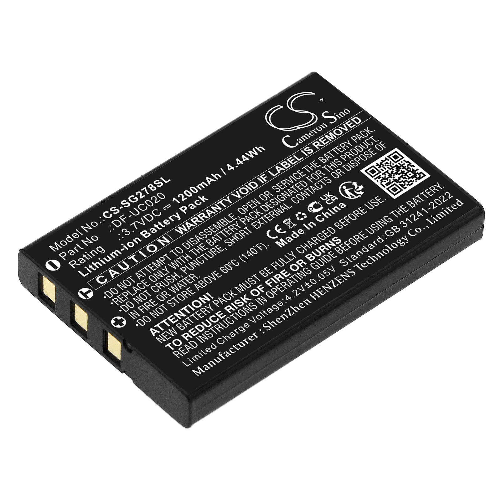 Zycast SG-278 GPS/Navigator Replacement Battery 1200mAh