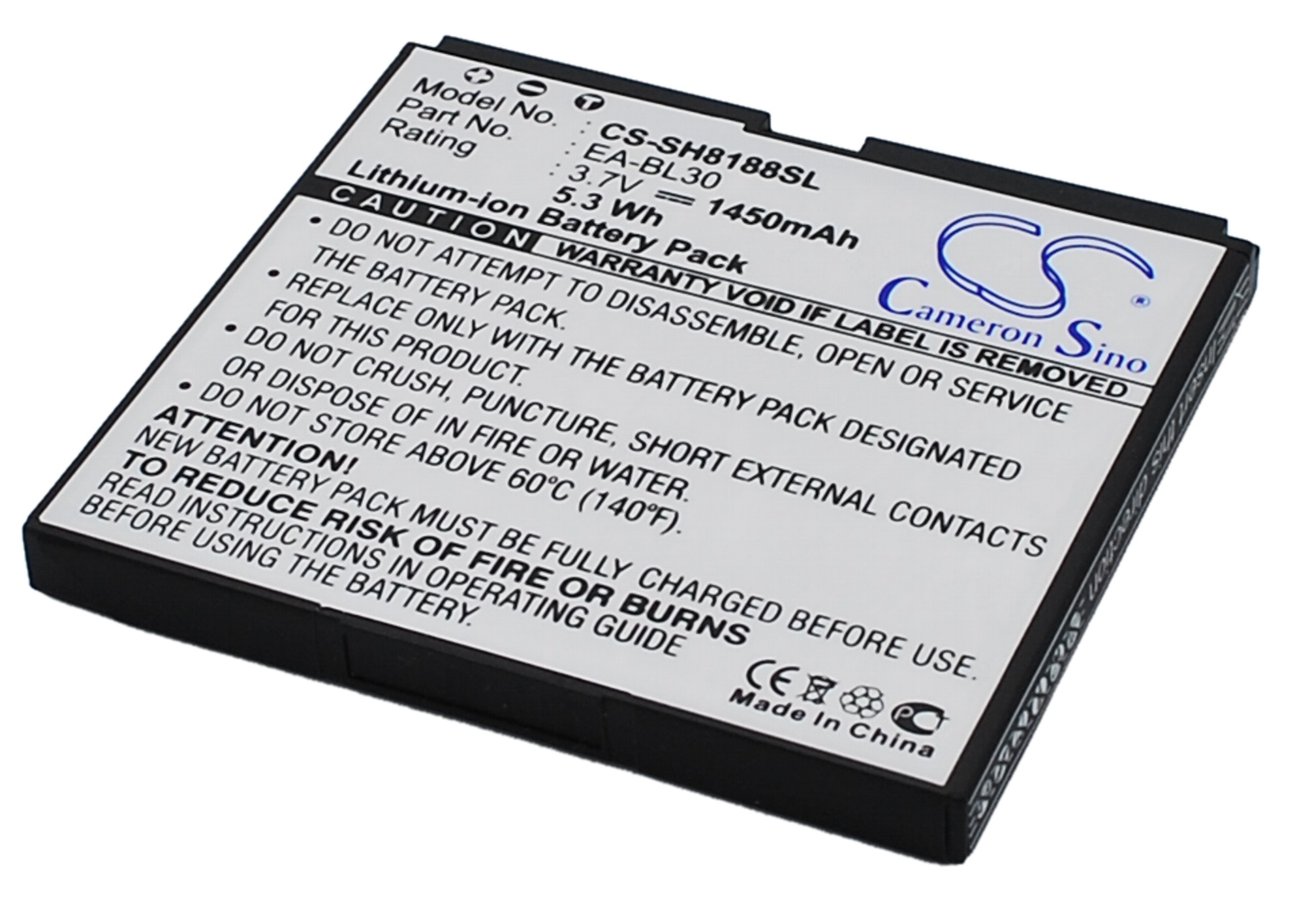 Sharp SH8188U EA-BL30 Replacement Battery 1450mAh
