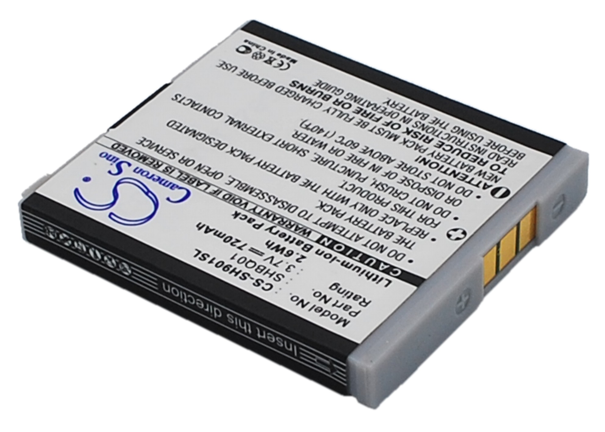 Sharp SH05 SH901iS SH902i V401SH Replacement Battery 720mAh