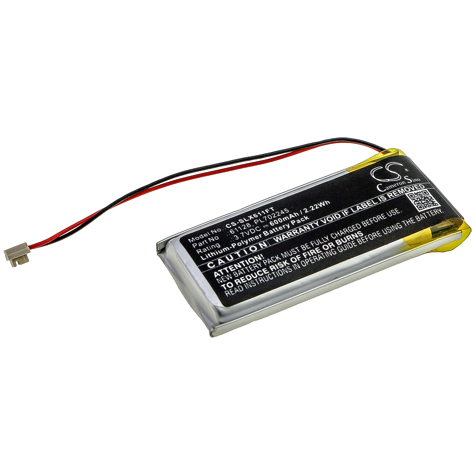 Streamlight ClipMate USB 61128 Replacement Battery 600mAh