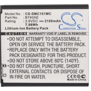 Samsung B740AC Digital Camera Replacement Battery 2100mAh