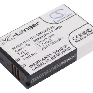 Samsung E2370 Solid GT-E2370 Xcover E2370 Replacement Battery 2000mAh