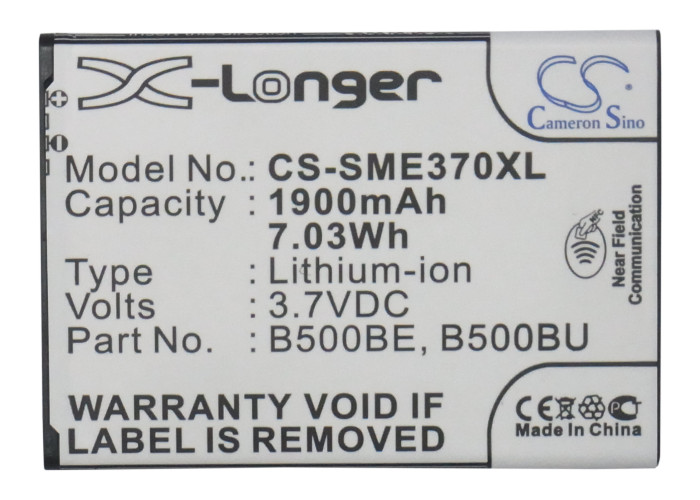 Samsung B500AE Mobile/SmartPhone Replacement Battery 1900mAh